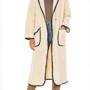 BRAND NEW WITH TAGS!  We The Free Cream Teddy Jacket with Black Trim